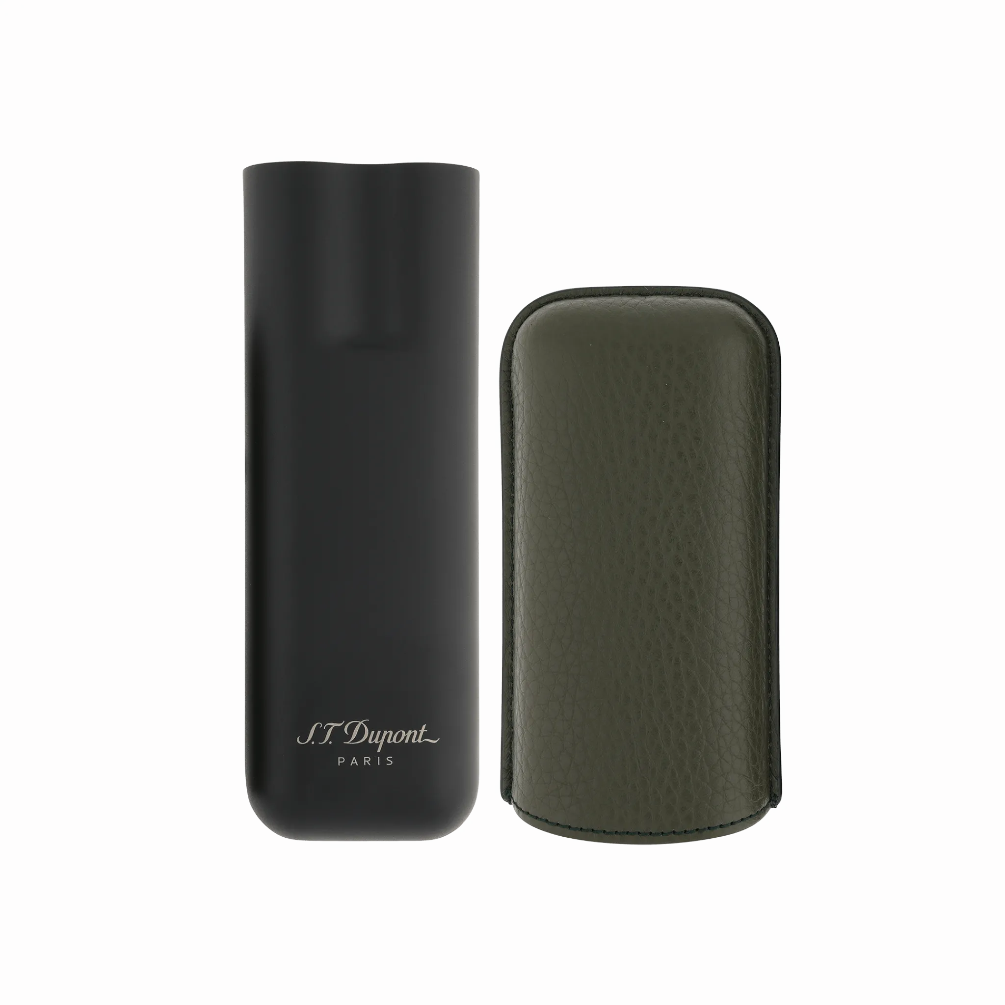New S.T. Dupont 2 cigar case Khaki