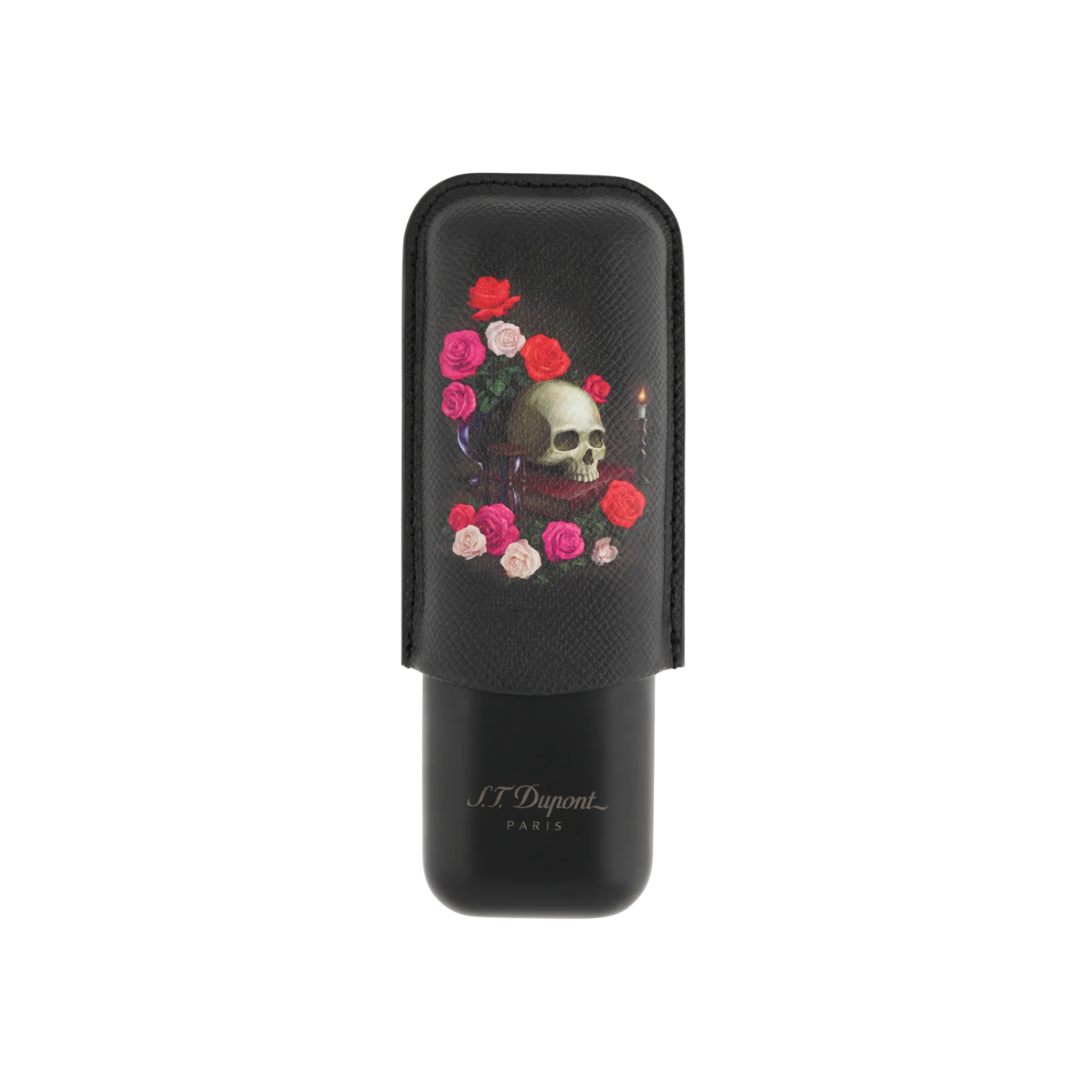Discount S.T. Dupont 2 cigar case BlackMementoMori