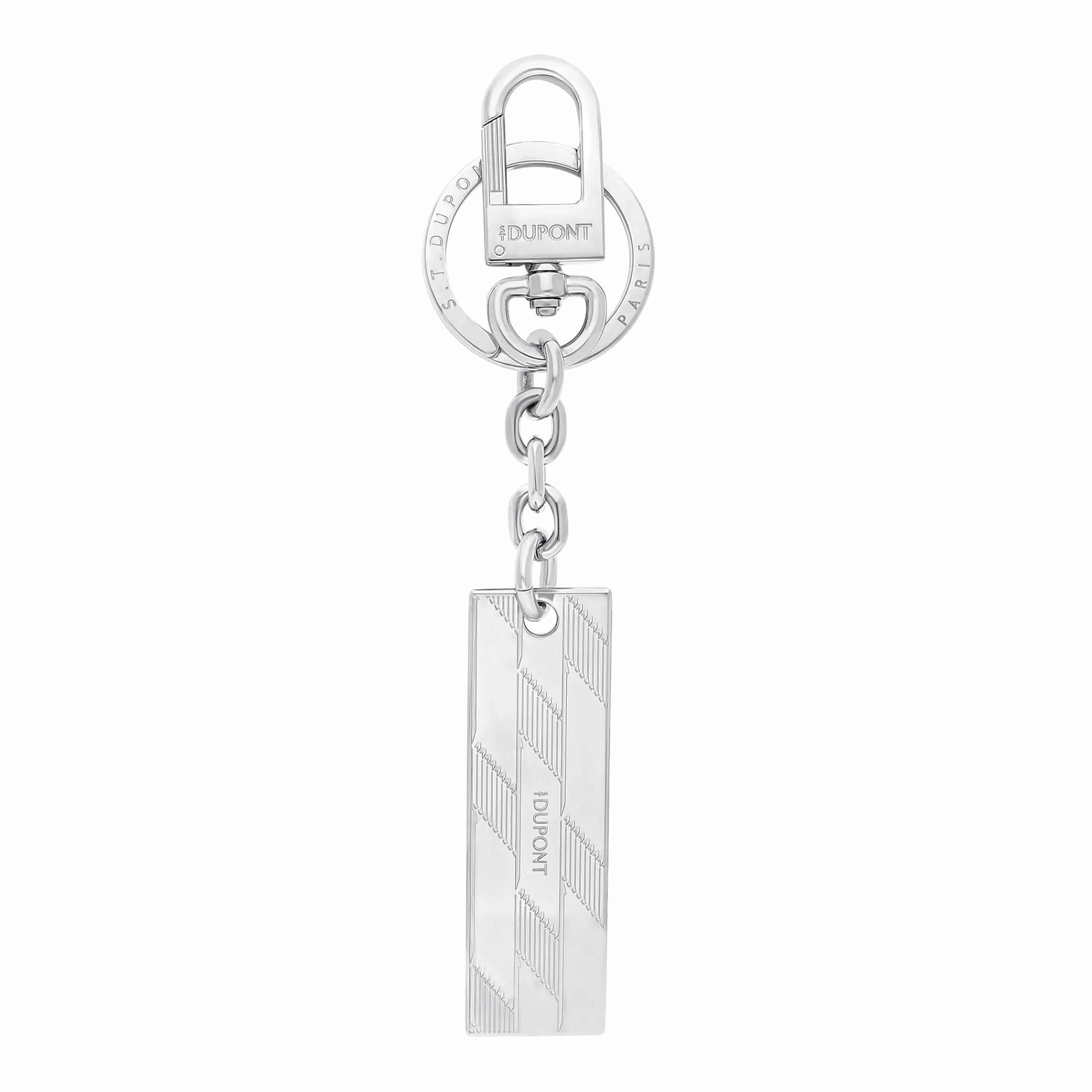 New S.T. Dupont Keyrings Silver
