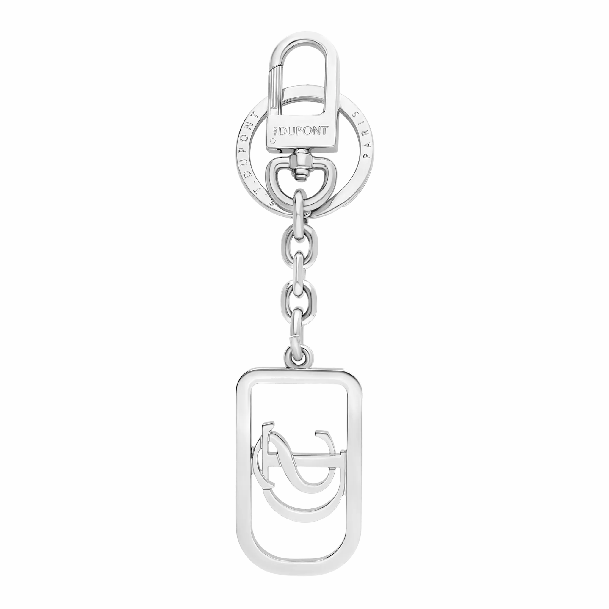 New S.T. Dupont Keyrings Silver